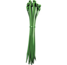 Bündel grüne Kabelbinder