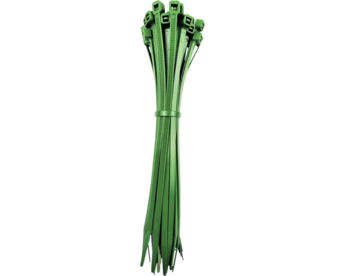 Bündel grüne Kabelbinder