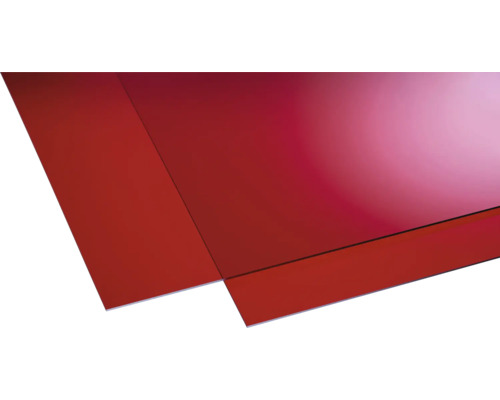 Acrylcolorplatte 3x250x500 mm glatt rot
