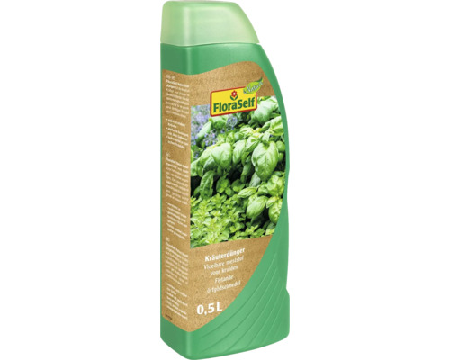 FloraSelf Kräuterdünger in einer 0,5 Liter Flasche