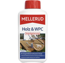Mellerud Holz und WPC Imprägnierung für den Außenbereich in einer weißen Flasche