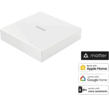 Hama Logo, Matter Logo, Funktioniert mit Apple Home Logo, Funktioniert mit Google Home Logo, Funktioniert mit Sprachassistenten Logo