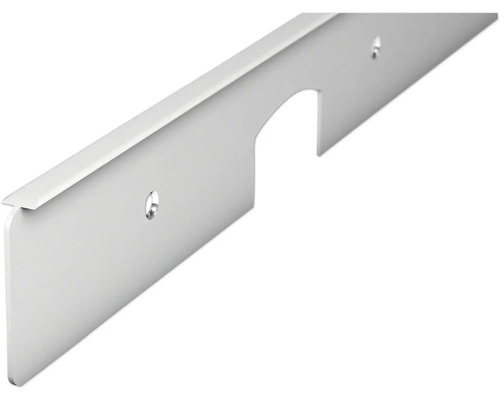 PICCANTE Längenverbindungsprofil Aluminium für Arbeitsplatten mit 38 mm Stärke und Postformingkante Radius 4 mm Länge: 635 mm Metallgriffleiste mit Aussparung und Bohrlöchern