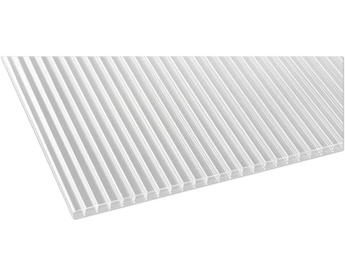 PRECIT Polycarbonat Hohlkammerplatte klar beidseitig UV-Schutz 2500 mm x 980 mm x 16 mm Stegplatte aus Polycarbonat