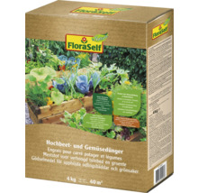 FloraSelf Hochbeet- und Gemüsedünger, 4 Kilogramm Packung zur Förderung von Wachstum und Humusbildung
