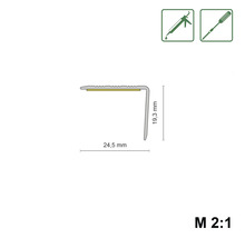 Profil mit den Maßen 24,5 mm und 19,3 mm