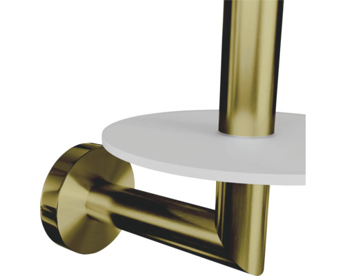 Toilettenpapierhalter aus Metall mit Ablage