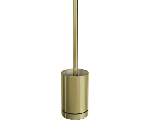 Goldfarbene Toilettenbürste mit Halter
