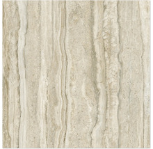 Quadratische Bodenfliese in Travertinoptik