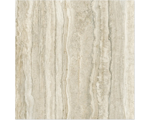Beige Bodenfliese mit Travertinoptik