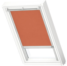 Dachfensterrollo in weißem Rahmen mit Stoff