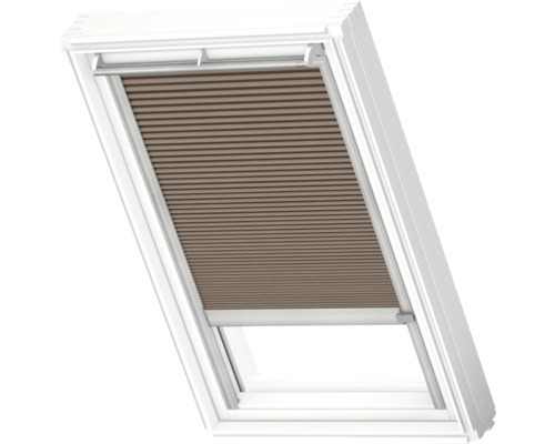 VELUX Dachfenster Wabenplissee muscat mit grauem Alu-Rahmen elektronisch FMC F08 1165K Dachfenster mit Plissee