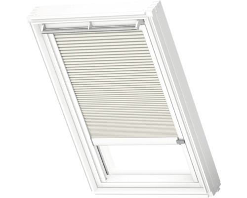 VELUX Dachfenster Wabenplissee lichtgrau mit weißem Alu-Rahmen solarbetrieben FSC M31 1172KWL Dachfenster mit Plissee-Sonnenschutz