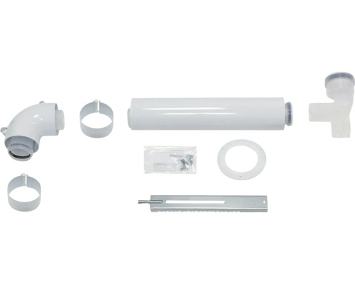 Vaillant Abgaszubehör Set mit Rohren, Winkelstück, Befestigungsmaterial und Dichtungen