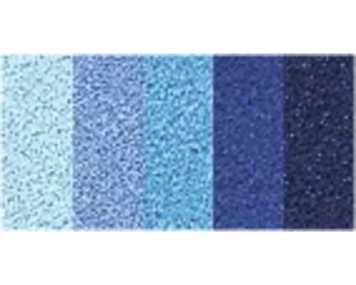 Farbmusterkarte mit verschiedenen Blautönen