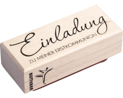 Stempel mit der Aufschrift Einladung zur meiner Erstkommunion