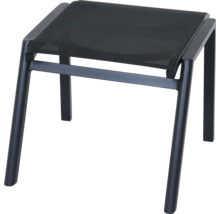 Fußhocker mit Metallrahmen und Stoffbezug