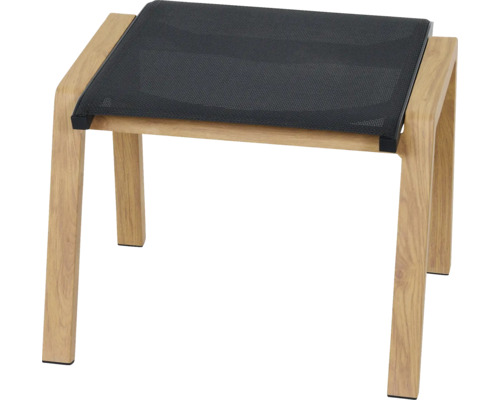 Hocker aus Holz mit schwarzer Sitzfläche
