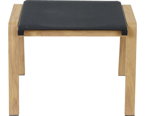 Hocker mit Holzgestell und Stoffbezug