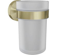 Wand-Zahnputzbecherhalter aus Glas und Metall