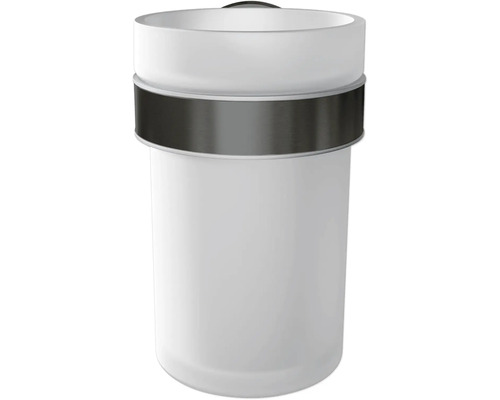 Weißer Badmülleimer mit Metallband