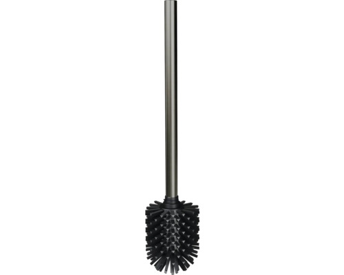 REIKA WC-Bürste SAKU/SAGA Ø 7,38 cm WC-Bürstenkopf aus Silikon gun metal gebürstet Toilettenbürste mit Griff aus Metall und Bürstenkopf