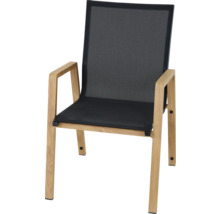 Gartenstuhl mit Armlehnen und Netzbespannung