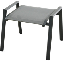 Fußhocker aus Aluminium und Textilgewebe