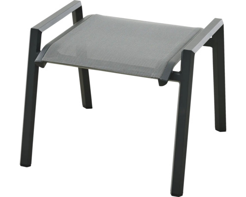 Gartenhocker Siena Garden Tauro aus Aluminium und Textilgewebe, stapelbar Fußhocker aus Aluminium und Textilgewebe