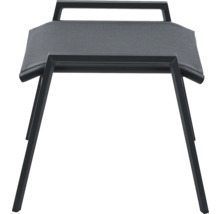 Gartenhocker aus Metall mit Textilbezug