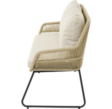 Gartensessel mit Rattanoptik und Sitzkissen