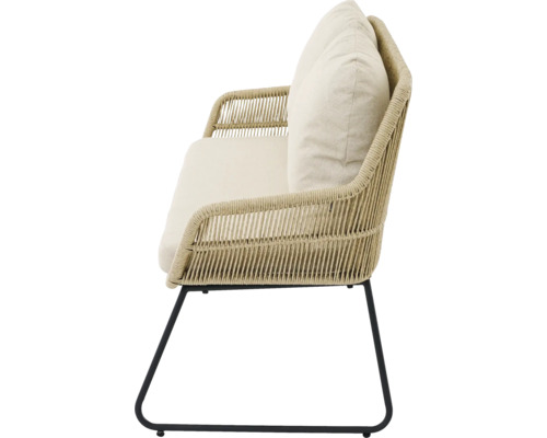 Gartensessel mit Rattanoptik und Sitzkissen