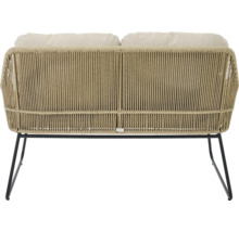 Gartensofa mit Seilgeflecht und Metallgestell