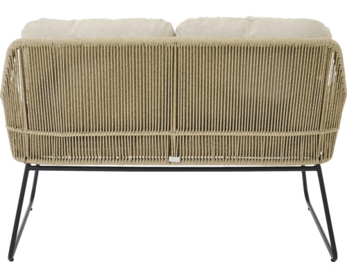Gartensofa mit Seilgeflecht und Metallgestell