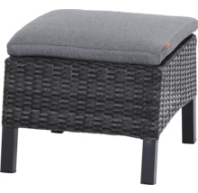 Gartenhocker aus Polyrattan mit Polsterauflage