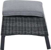 Gartenhocker mit Rattanoptik und Polster