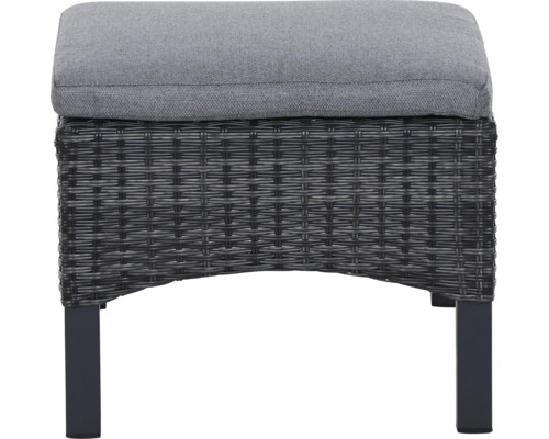 Gartenhocker mit Polsterauflage und Rattanstruktur