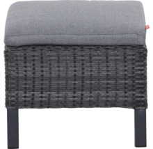 Gartensesselhocker mit Polster und Rattanoptik