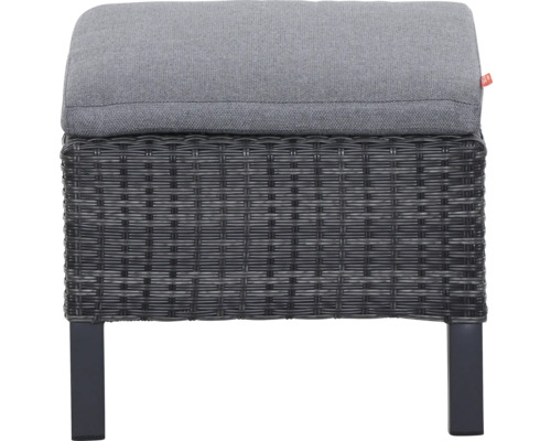 Gartensesselhocker mit Polster und Rattanoptik