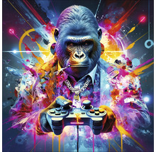 Gemälde eines Gorillas mit Spielkonsole
