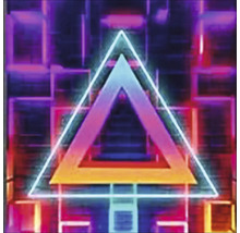 Abstraktes Bild mit Dreieck und geometrischen Formen