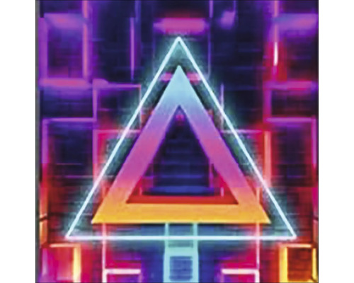 Abstraktes Bild mit Dreieck und geometrischen Formen