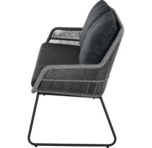 Gartenlounge Sessel mit Kissen und Rattan Optik