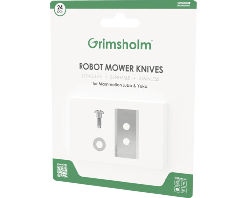 Messer für Mammotion Luba & Yuka, 10 Stück Grimsholm Robotermähermesser, 24 Stück, für Mammotion Luba und Yuka