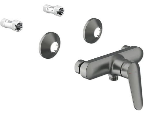 Aufputz-Brausebatterie mit S-Anschlüssen und Rosetten