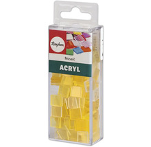 Rayher Logo. Packung Acryl Mosaiksteine in quadratischer Form.