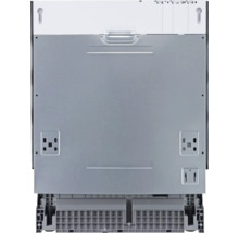 Rückansicht eines Geschirrspülers zur Veranschaulichung der Installation und Anschlüsse.