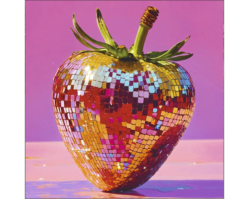 Dekorative Erdbeere mit Spiegelmosaik