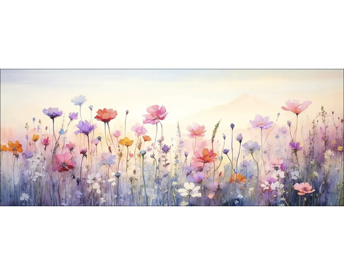 Gemälde einer Blumenwiese mit verschiedenen Wildblumen