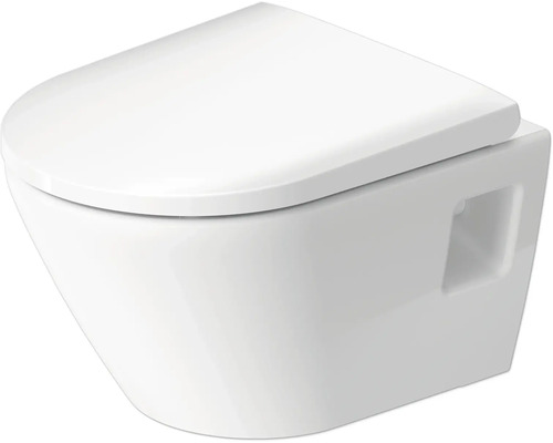 DURAVIT Wand-WC D-Neo Compact kurz Tiefspüler offener Spülrand weiß glänzend ohne WC-Sitz 2587090000 Wand-Tiefspül-WC mit geschlossenem Spülrand und WC-Sitz